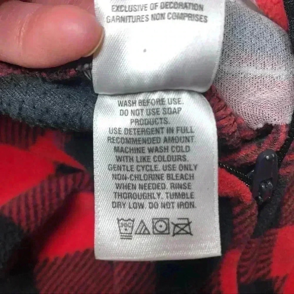 Carters Footed Onesie Red & Black Fleece Size 4T - Picture 10 of 16